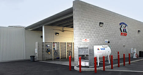 Photo of a vehicle maintenance facility