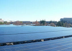 Photo of a solar panel array