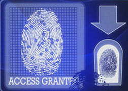Fingerprint "access granted" illustration