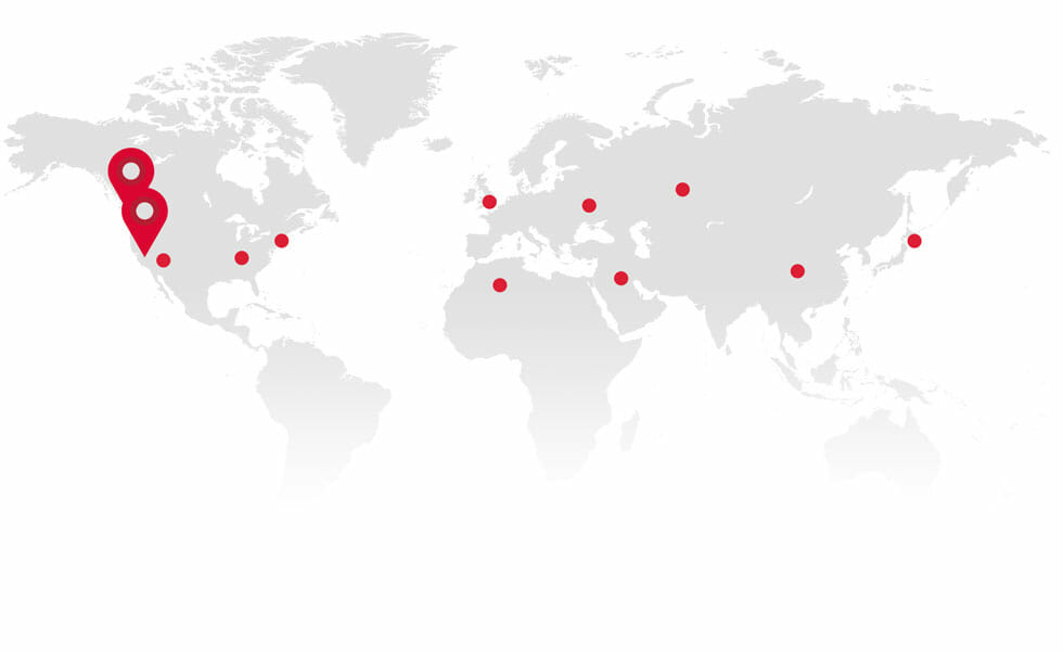 Map of BEI offices around the world