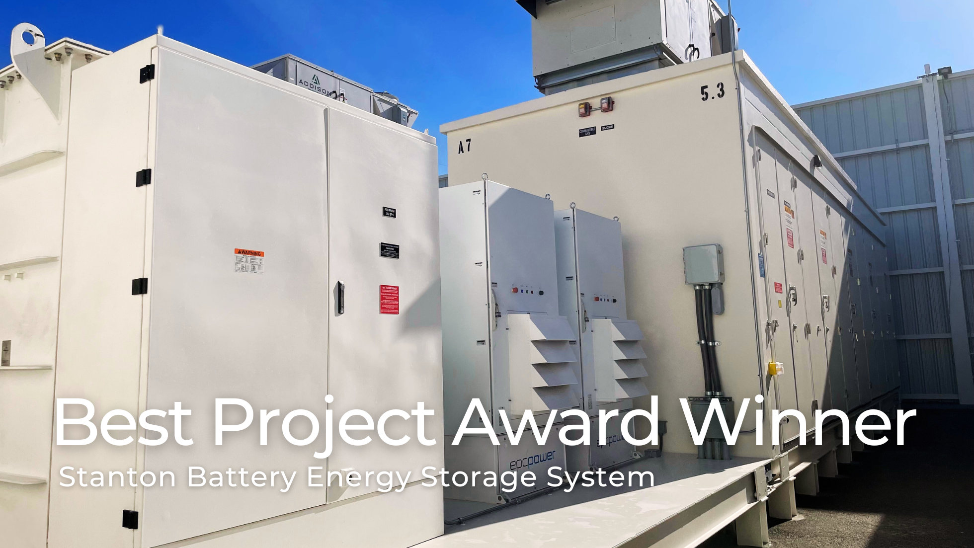 Stanton BESS wins Best Project Award